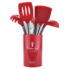 Silicone Kitchenware Set With Stainless Steel Tube Handle