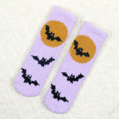 Halloween Lint-free Coral Fleece Luminous Dispensing Room Socks