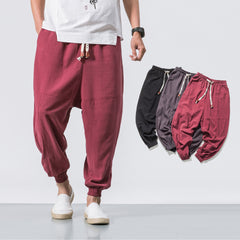 Mens Hip Hop Streetwear Gym Joggers Pants Drawstring Elastic Pockets Tapered Sweatpants