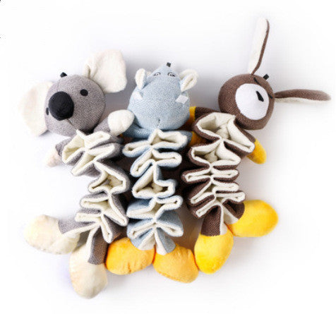 New Plush Toy Dog Pet Toy Kangaroo Koala Hippo Cotton And Linen Toy