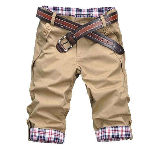 Summer Men's Casual Cotton Pants Straight Type Shorts