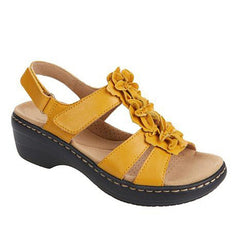 Hollow Wedge With Fish Mouth Flowers Casual Sandals