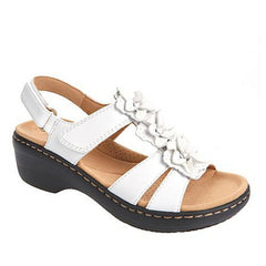 Hollow Wedge With Fish Mouth Flowers Casual Sandals