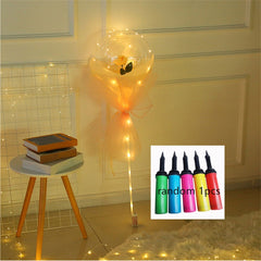 LED Luminous Balloon Rose Bouquet Transparent Bobo Ball Rose