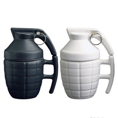 New Style Grenade Ceramic Mug With Lid Military Grenade Weapon Shape Coffee Mug