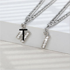 English Alphabet Stainless Steel Zircon All-match Anklet