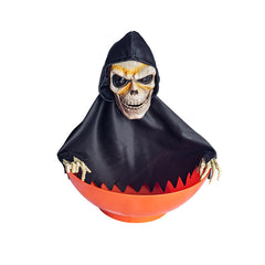 Joyful Halloween Ornament Fruits Tray Scary Screaming Luminous Eye Swinging Skull Decorative Candy Organizer For Party Resturant