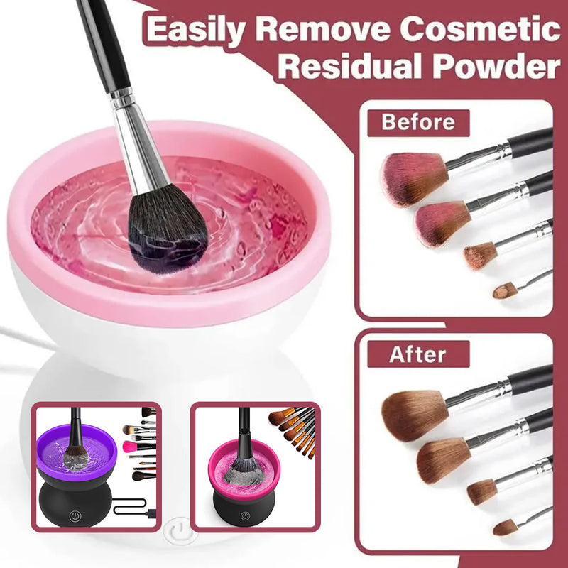 Electric Makeup Brush Cleaner Machine Portable Automatic USB Cosmetic Brush Cleaner Tools For All Size Beauty Makeup Brushes Set