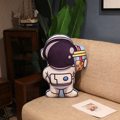 Simulation Space Series Plush Pillow Toys Astronaut Spaceman Rocket Spacecraft Stuffed Doll Nap Pillow Kids Birthday Gifts