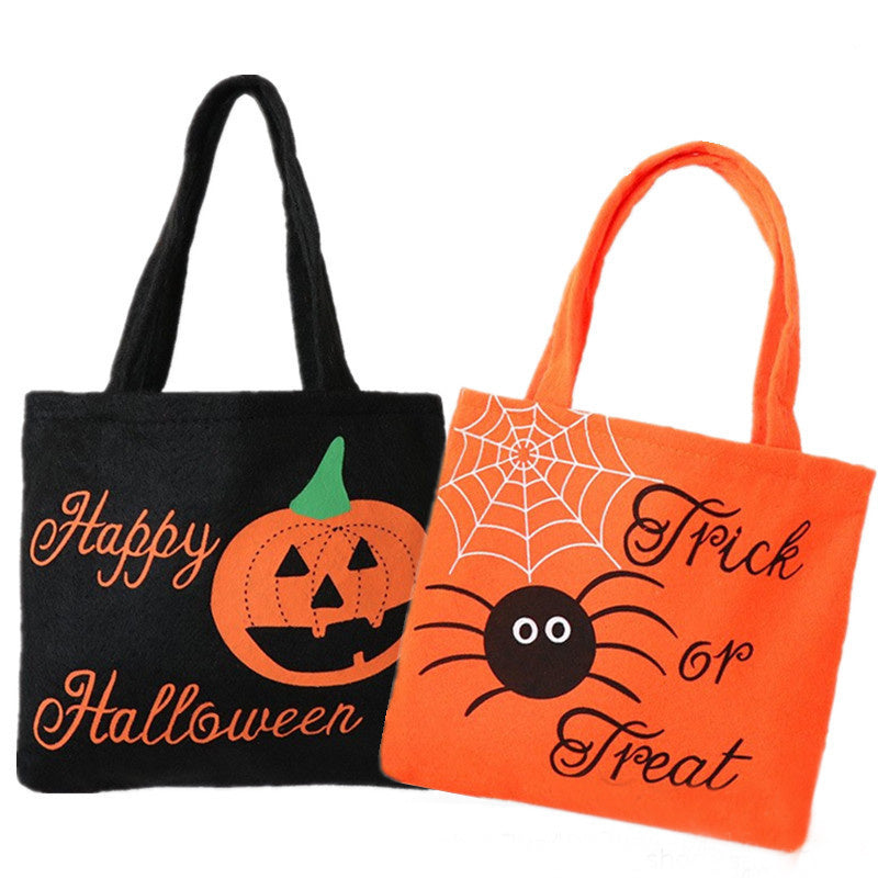 Halloween Spider Pumpkin Print Shoulder Bag Children's Candy Gift Bags Small Handbags Women