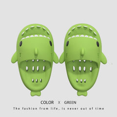 Shark Slippers With Drain Holes Shower Shoes For Women Quick Drying Eva Pool Shark Slides Beach Sandals With Drain Holes