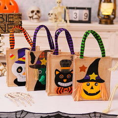 Halloween Candy Tote Bag For Kids Funny Creative Witch Skull Pumpkin Gift Handbag Small Jewelry Props Shopping Bags