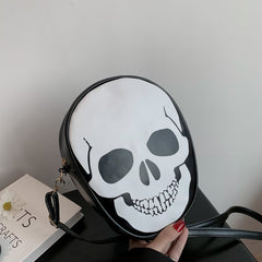 Halloween Skull Shoulder Bag Personality Funny Messenger Bag Kids Couples Outdoor Small Phone Bag For Women