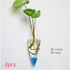 Fashion Wall Hanging Glass Flower Vase Terrarium Wall Fish Tank Aquarium Container Flower Planter Pots Home Garden Decoration