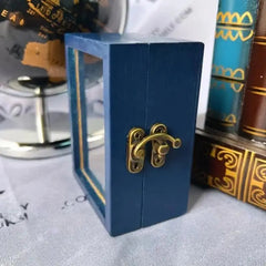 Shake Away Anxiety Bookshelf Mini Anti-Anxiety Bookshelf Ornament For Desktop Decor Stress Reliever Wooden Library Birthday Gift