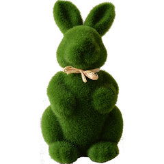 Real Linter Moss Easter Bunny Living Room Desktop Decoration