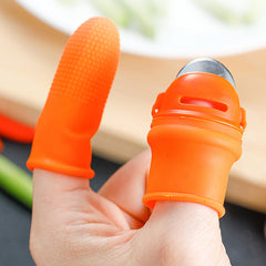 Silicone Thumb Knife Finger Protector Gears Cutting Vegetable Harvesting Knife Pinching Plant Blade Scissors Garden Gloves