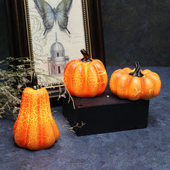 New Halloween Pumpkin Lantern Simulation Pumpkin LED Candle Lamp Resin Luminous Pumpkin