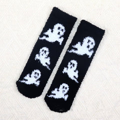 Halloween Lint-free Coral Fleece Luminous Dispensing Room Socks