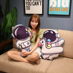 Simulation Space Series Plush Pillow Toys Astronaut Spaceman Rocket Spacecraft Stuffed Doll Nap Pillow Kids Birthday Gifts