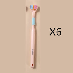 Three-sided Macaron Soft Bristle Toothbrush Care Safety Toothbrush Teeth Deep Cleaning Portable Travel