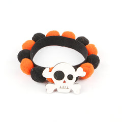 Halloween Pet Fur Ball Collar Pumpkin Accessories