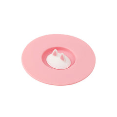 Cartoon Cute Cat Ear Silicone Sealing Lid Leakproof Dustproof Cup Lid Household Tea Mug Cup Bowl Lid Sealing Cover Keep