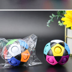 Decompression Soccer Rainbow Ball Magic Cube 12-hole Intellectual Toys Decompression Ball Magic Ball Small Toys