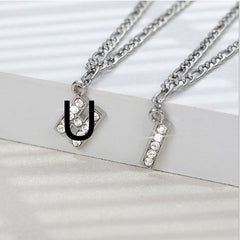 English Alphabet Stainless Steel Zircon All-match Anklet