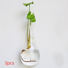 Fashion Wall Hanging Glass Flower Vase Terrarium Wall Fish Tank Aquarium Container Flower Planter Pots Home Garden Decoration