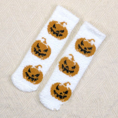 Halloween Lint-free Coral Fleece Luminous Dispensing Room Socks