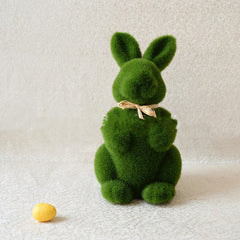 Real Linter Moss Easter Bunny Living Room Desktop Decoration