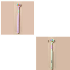 Three-sided Macaron Soft Bristle Toothbrush Care Safety Toothbrush Teeth Deep Cleaning Portable Travel