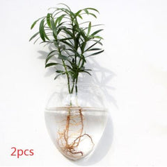 Fashion Wall Hanging Glass Flower Vase Terrarium Wall Fish Tank Aquarium Container Flower Planter Pots Home Garden Decoration