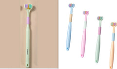 Three-sided Macaron Soft Bristle Toothbrush Care Safety Toothbrush Teeth Deep Cleaning Portable Travel