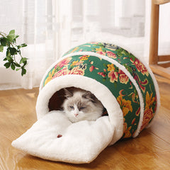 Honey Pot Cat Nest Cartoon Cat Bed House Cave Lounger For Cats Kittens Puppy Kennel Warm Closed Box Cute Pet Sleep Bag Small Dog