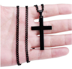 Classic Cross Necklace Men's Pendant Fashion Stainless Steel Jewelry