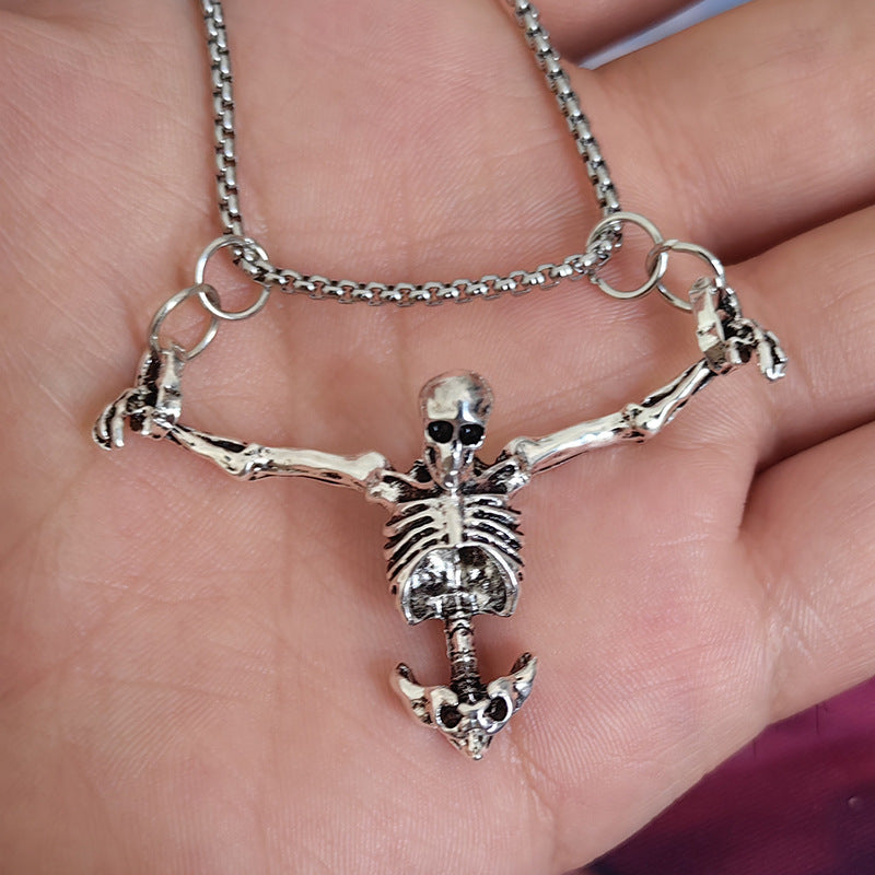 Halloween Skull Necklace Fashion Retro Punk Style Pendant Jewelry