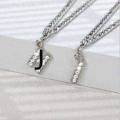 English Alphabet Stainless Steel Zircon All-match Anklet