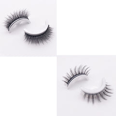 Reusable 3D Mink Lashes Natural False Eyelashes Self Adhesive Fake Glue Free Makeup Eyelash Extension Silk