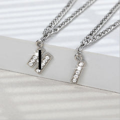 English Alphabet Stainless Steel Zircon All-match Anklet