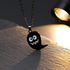 Ghost Festival Ghost Skull Bat Pumpkin Head Pendant Necklace