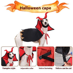 Halloween Pet Vampire Cloak Hat Holiday Suit