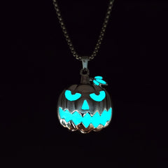 Halloween Ghost Festival Accessories Luminous Pumpkin Pendant Necklace