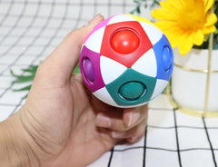 Decompression Soccer Rainbow Ball Magic Cube 12-hole Intellectual Toys Decompression Ball Magic Ball Small Toys