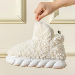 Winter Package Heeled Waterproof Home Indoor And Outdoor Wear Cute High Helper Cotton Slippers