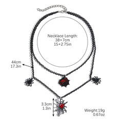 Halloween Necklace Bat Ghost Skull Pendant Pumpkin Spider Accessories