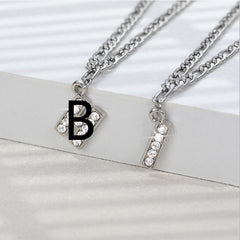 English Alphabet Stainless Steel Zircon All-match Anklet