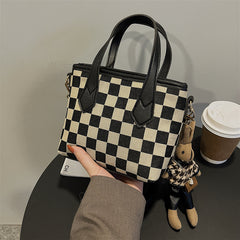 Fashion Houndstooth Shoulder Bags Portable Checkerboard Handbags All-match Messenger Bag Women Totes