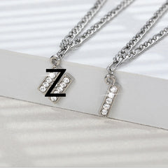 English Alphabet Stainless Steel Zircon All-match Anklet